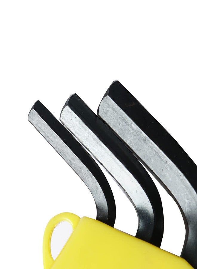 إيست مان مجموعة مفاتيح ألين سداسية من إيستمان، 9 قطع، من 1.5 إلى 10 مم، نمط قصير، فولاذ كروم فاناديوم، رؤوس مشطوفة، طلاء أسود - EAK-2406 - Image 5